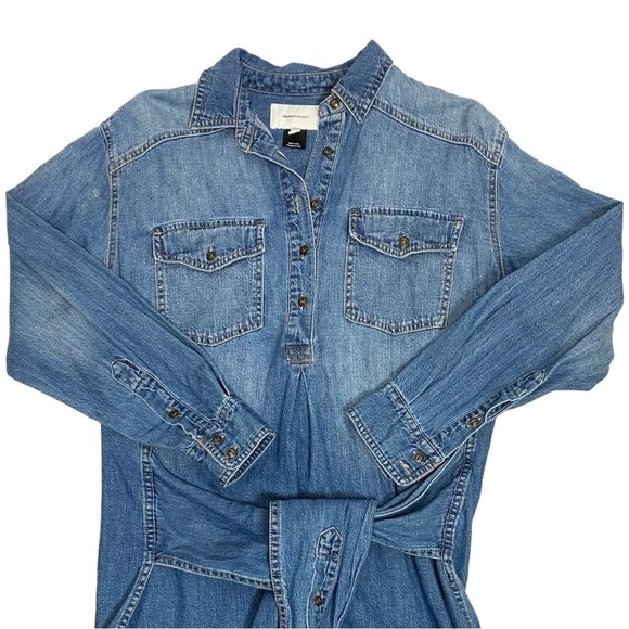 Current Elliott The Twist Denim Button Shirt Dress - Picture 5 of 11